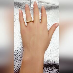 14K Diamonique CZ Valentine's Day /Anniversary / Wedding Band - Size 8